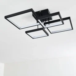 Plafonnier Bacolod LED Noir, 1 lumière