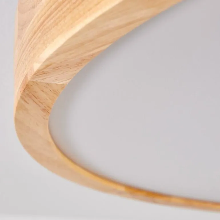 Plafonnier Bagaha LED Brun, Couleur bois, 1 lumière, Télécommandes