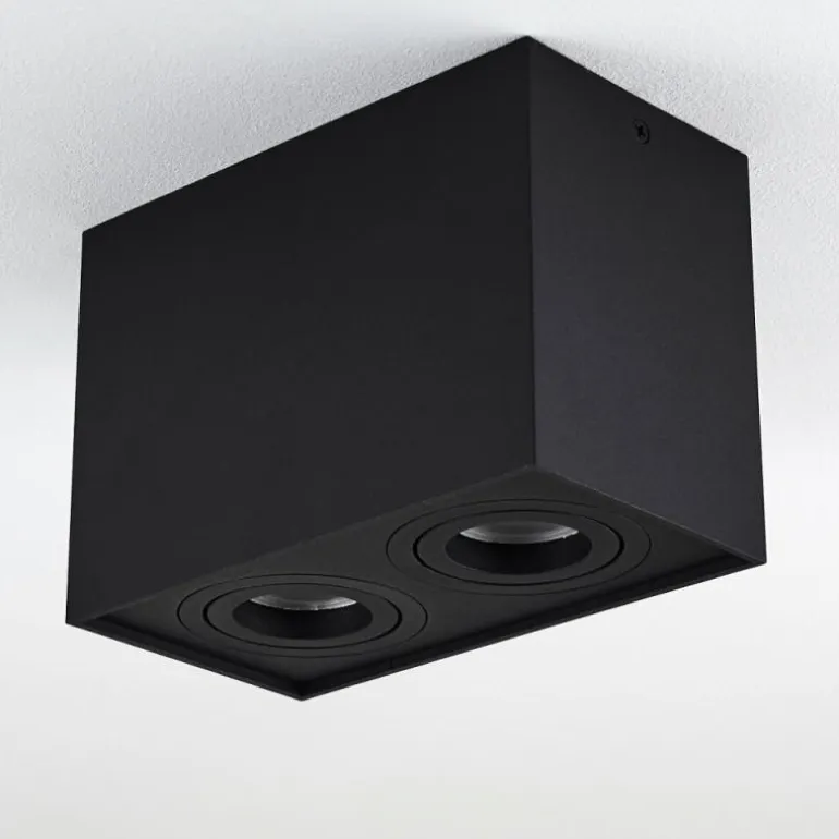 Plafonnier Baishan Noir, 2 lumières