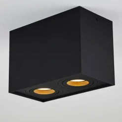 Plafonnier Baishan Noir, 2 lumières