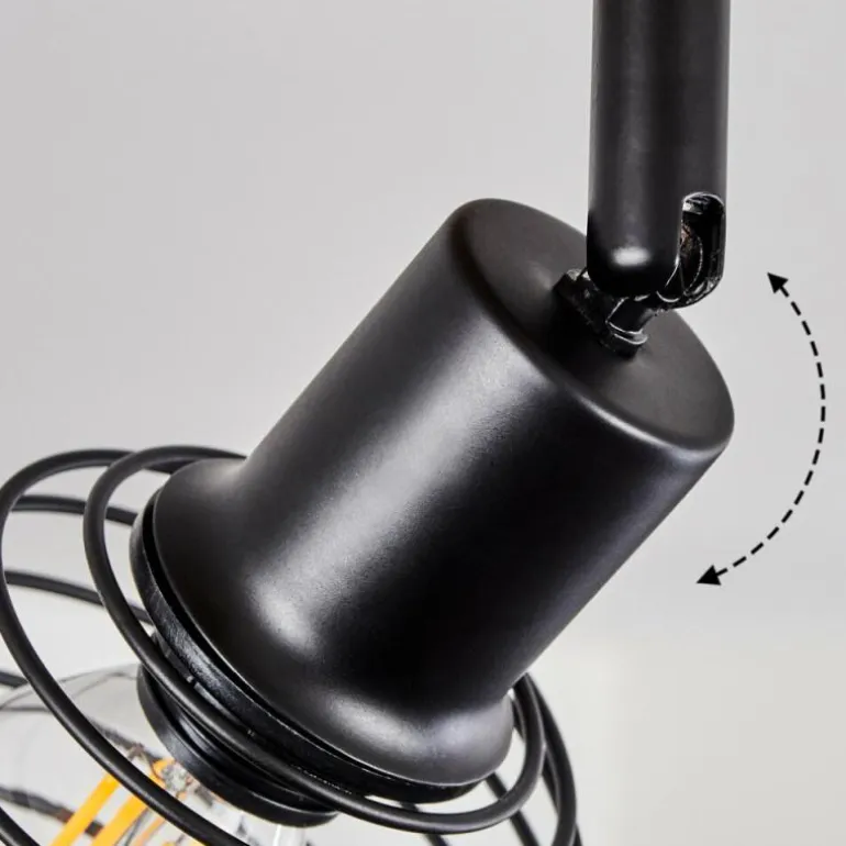 Plafonnier Ballis Écru, Noir, 2 lumières