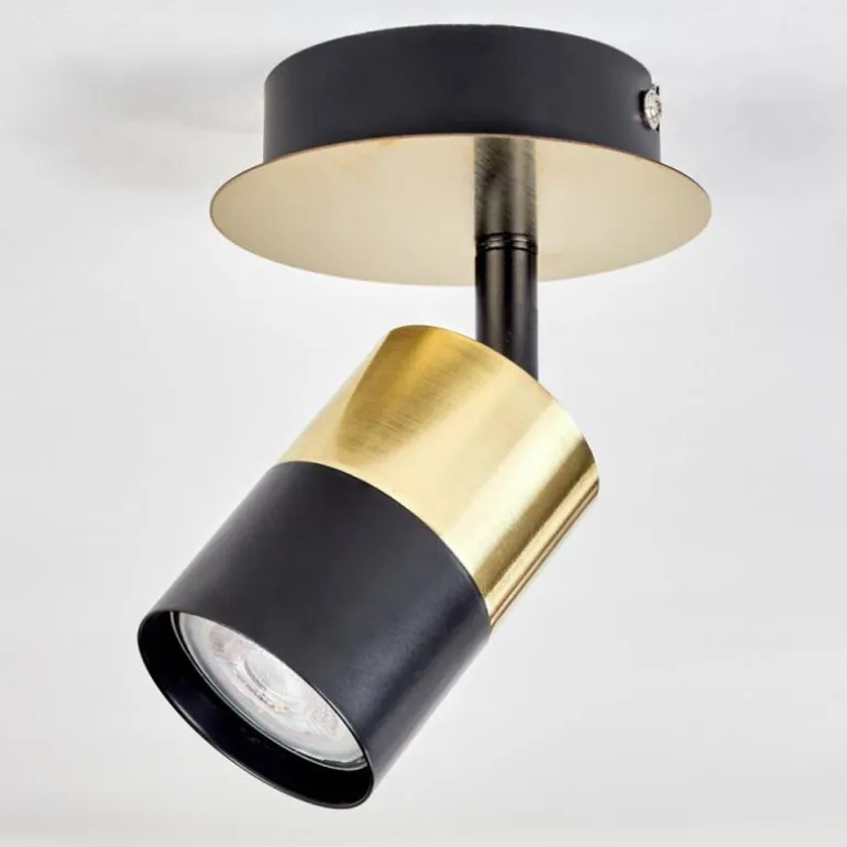 Plafonnier Barasat Laiton, Noir, 1 lumière