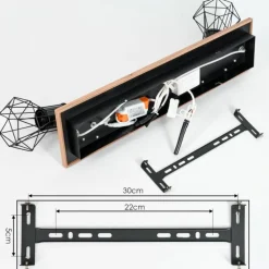 Plafonnier Bardhaman LED Chrome, Couleur bois, Noir, Blanc, 3 lumières