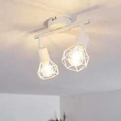 Plafonnier Baripada Blanc, 2 lumières