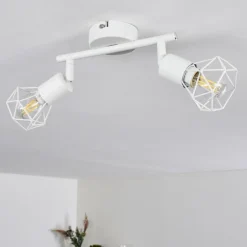Plafonnier Baripada Blanc, 2 lumières