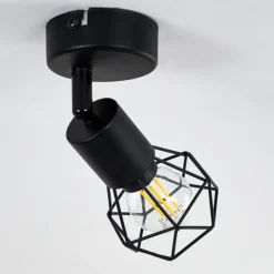Plafonnier Baripada Noir, 1 lumière