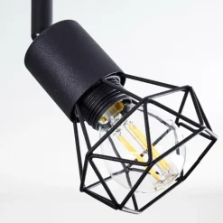 Plafonnier Baripada Noir, 6 lumières
