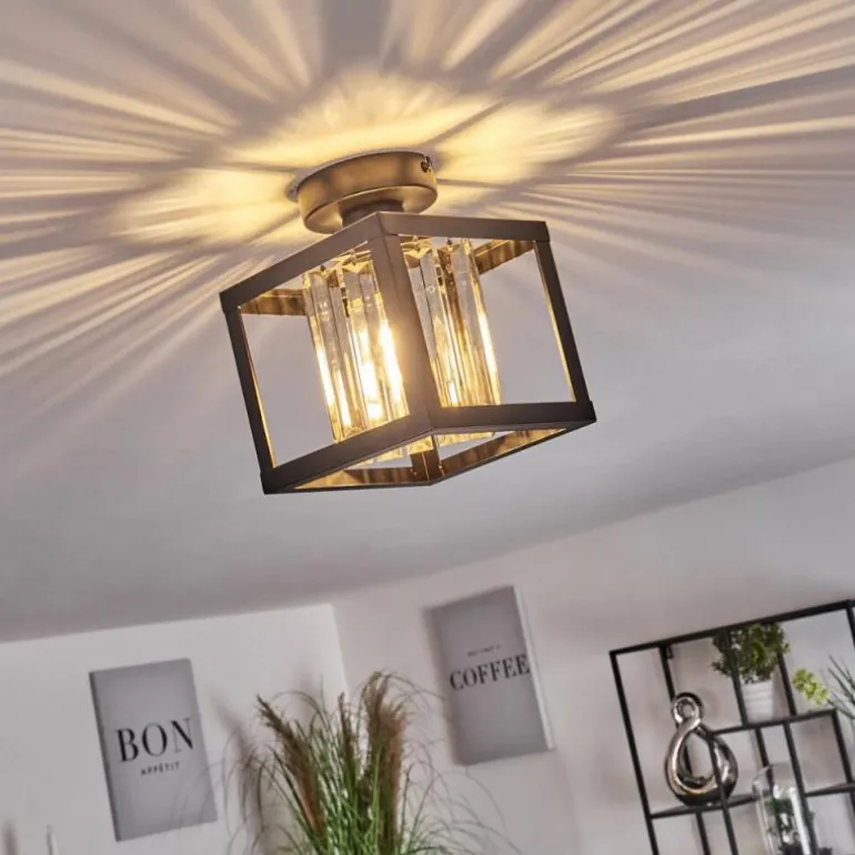Plafonnier Barracon Noir, 1 lumière