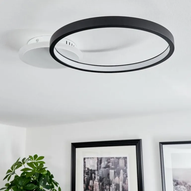 Plafonnier Bina LED Blanc, 1 lumière, Télécommandes