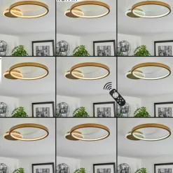 Plafonnier Bina LED Laiton, 1 lumière, Télécommandes