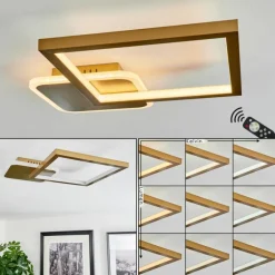 Plafonnier Bina LED Laiton, 1 lumière, Télécommandes