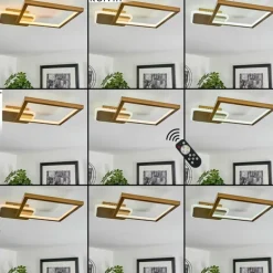 Plafonnier Bina LED Laiton, 1 lumière, Télécommandes