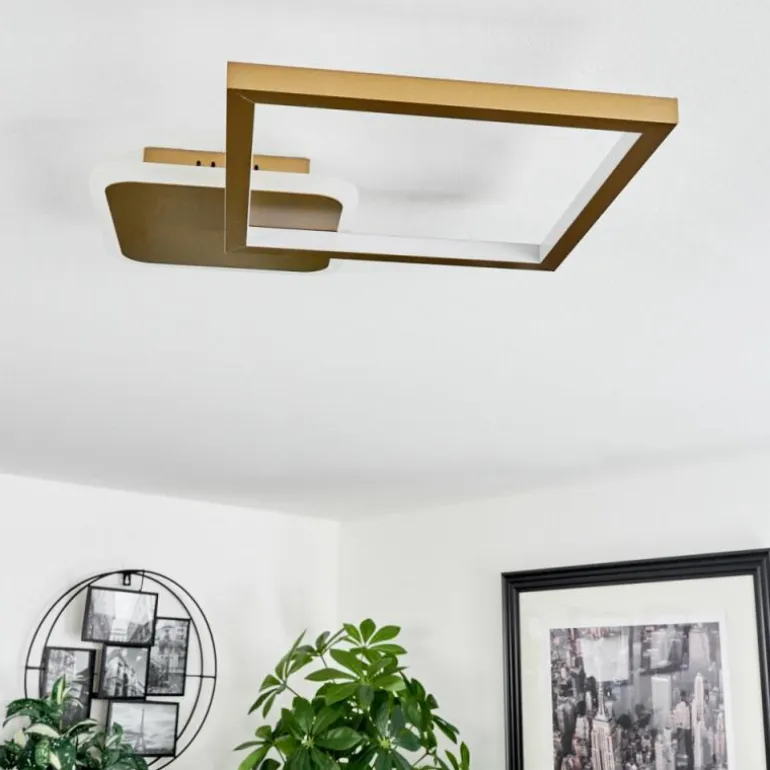 Plafonnier Bina LED Laiton, 1 lumière, Télécommandes