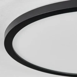 Plafonnier Boyero LED Noir, 2 lumières, Télécommandes, Changeur de couleurs