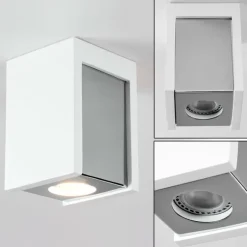 Plafonnier Braslo Chrome, Blanc, 1 lumière