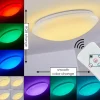 Plafonnier Brighton LED Blanc, 1 lumière, Télécommandes, Changeur de couleurs
