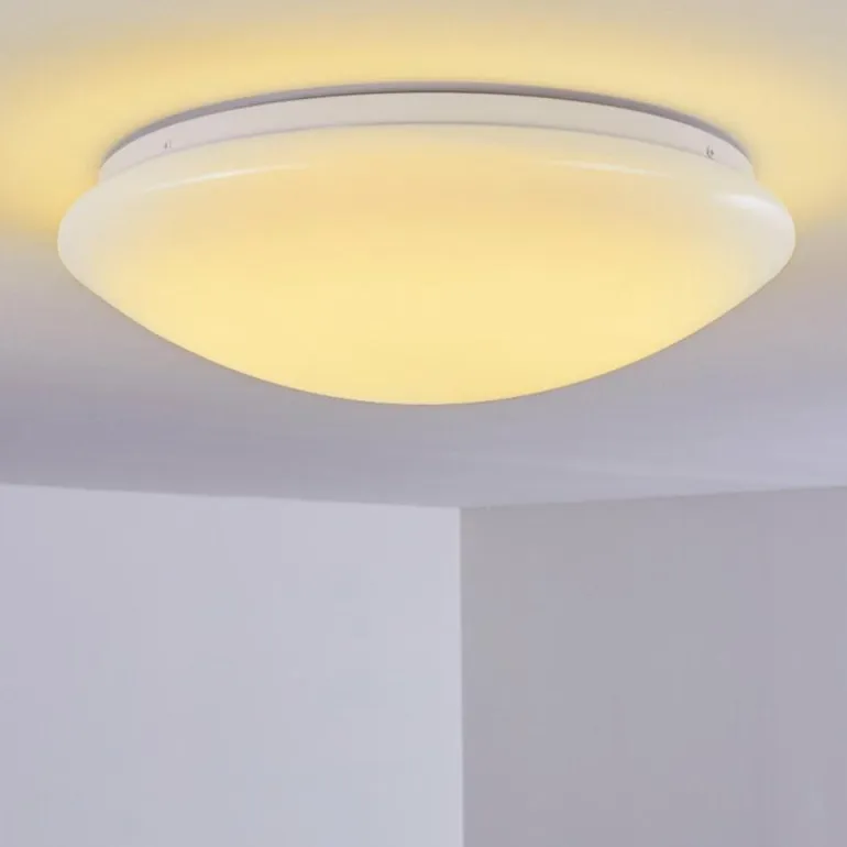 Plafonnier Brighton LED Blanc, 1 lumière, Télécommandes, Changeur de couleurs