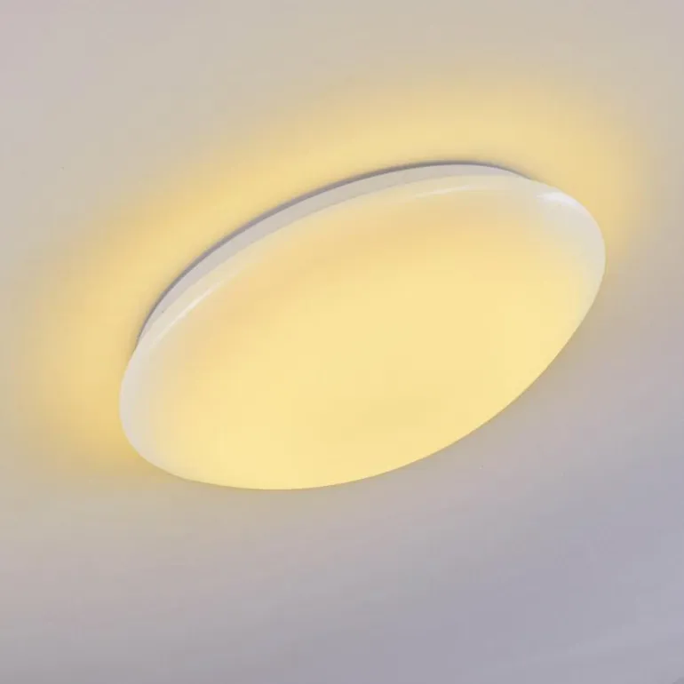 Plafonnier Brighton LED Blanc, 1 lumière, Télécommandes, Changeur de couleurs