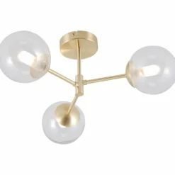 Plafonnier Brillliant Gitse Or, 3 lumières