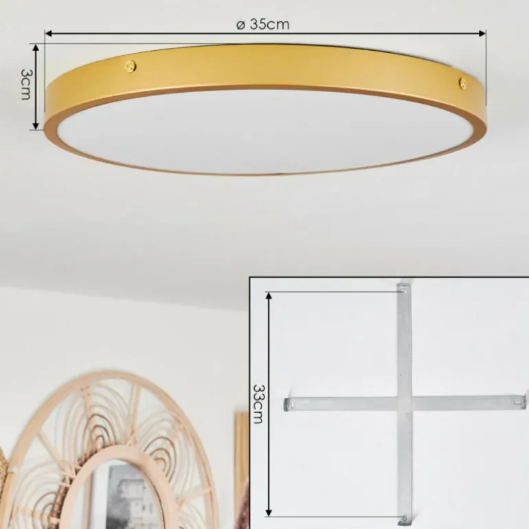 Plafonnier Broglen LED Laiton, 1 lumière