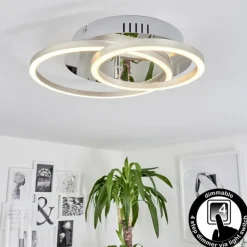 Plafonnier Buren LED Aluminium, Chrome, 1 lumière