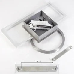 Plafonnier Buren LED Nickel mat, 1 lumière