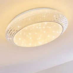 Plafonnier Burton LED Blanc, 1 lumière