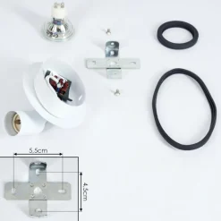Plafonnier Cabri LED Chrome, Noir, Blanc, 1 lumière