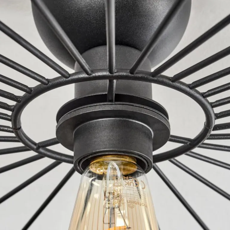 Plafonnier Cacor Noir, 1 lumière