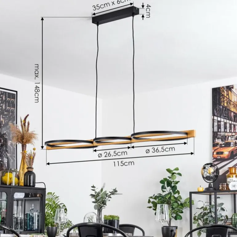 Plafonnier Carcano LED Noir, 1 lumière