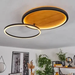 Plafonnier Cardozo LED Écru, Noir, 1 lumière