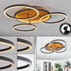 Plafonnier Cardozo LED Écru, Noir, 1 lumière