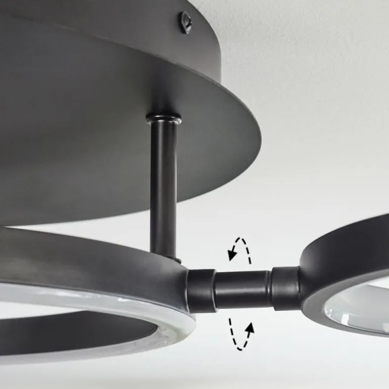 Plafonnier Carrisito LED Noir, 1 lumière