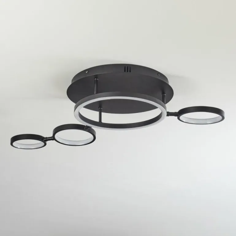 Plafonnier Carrisito LED Noir, 1 lumière