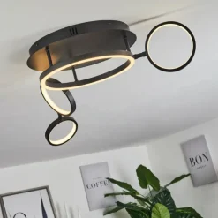 Plafonnier Carrisito LED Noir, 1 lumière