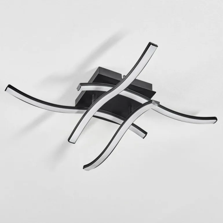 Plafonnier Casais LED Noir, 4 lumières