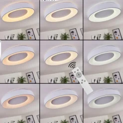 Plafonnier Casina LED Blanc, 1 lumière, Télécommandes