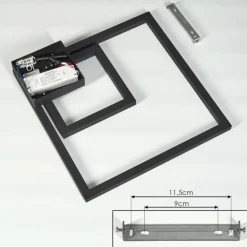 Plafonnier Cavareno LED Noir, 1 lumière