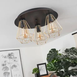 Plafonnier Cenova Noir, 3 lumières