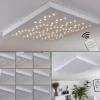 Plafonnier Cetara LED Gris, 1 lumière, Télécommandes, Changeur de couleurs