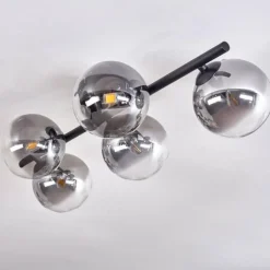 Plafonnier Chehalis Clair, Fumé, 5 lumières