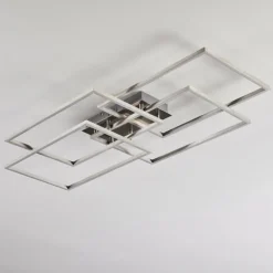 Plafonnier Cheka LED Aluminium, 4 lumières, Télécommandes