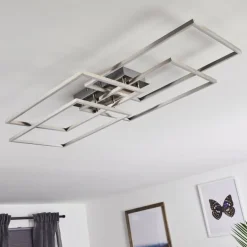 Plafonnier Cheka LED Aluminium, 4 lumières, Télécommandes