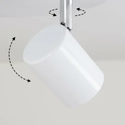 Plafonnier Chennai LED Chrome, Blanc, 3 lumières
