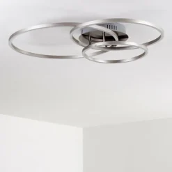 Plafonnier Chilkat LED Nickel mat, 1 lumière
