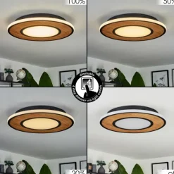 Plafonnier Chrop LED Noir, 1 lumière