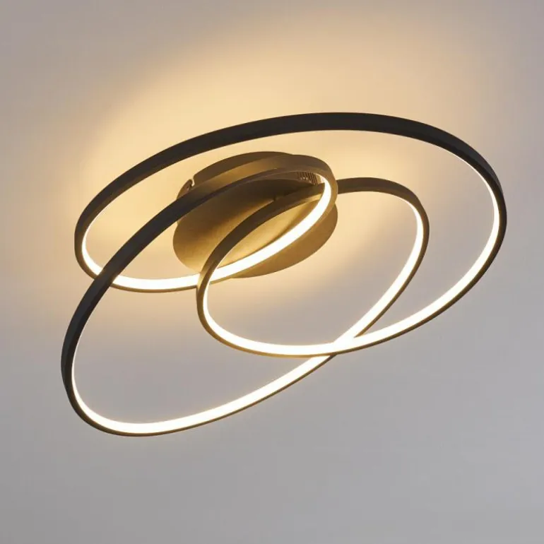 Plafonnier Chute LED Noir, 1 lumière