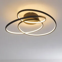 Plafonnier Chute LED Noir, 1 lumière