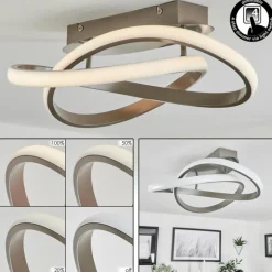 Plafonnier Cochato LED Nickel mat, 1 lumière