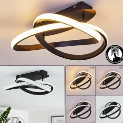 Plafonnier Cochato LED Noir, Blanc, 2 lumières